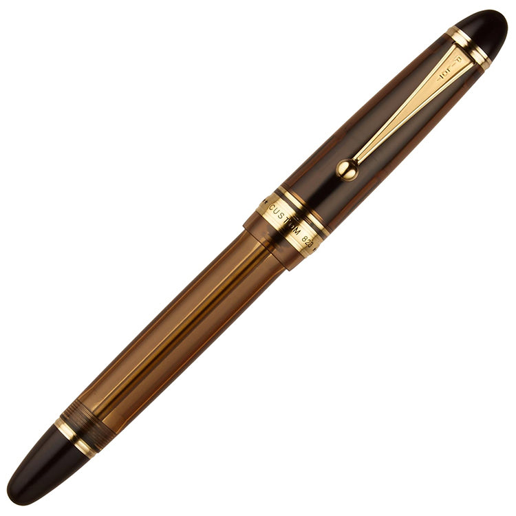 PILOT Custom 823 Fountain Pen (14ct Gold Nib, plunger vacuum) - Brown - Fine Nib