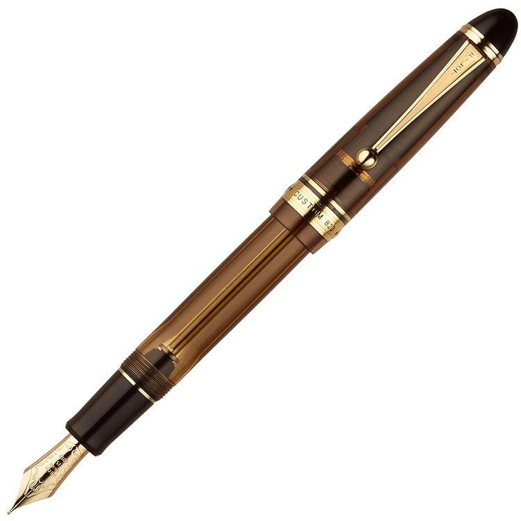 PILOT Custom 823 Fountain Pen (14ct Gold Nib, plunger vacuum) - Brown - Fine Nib