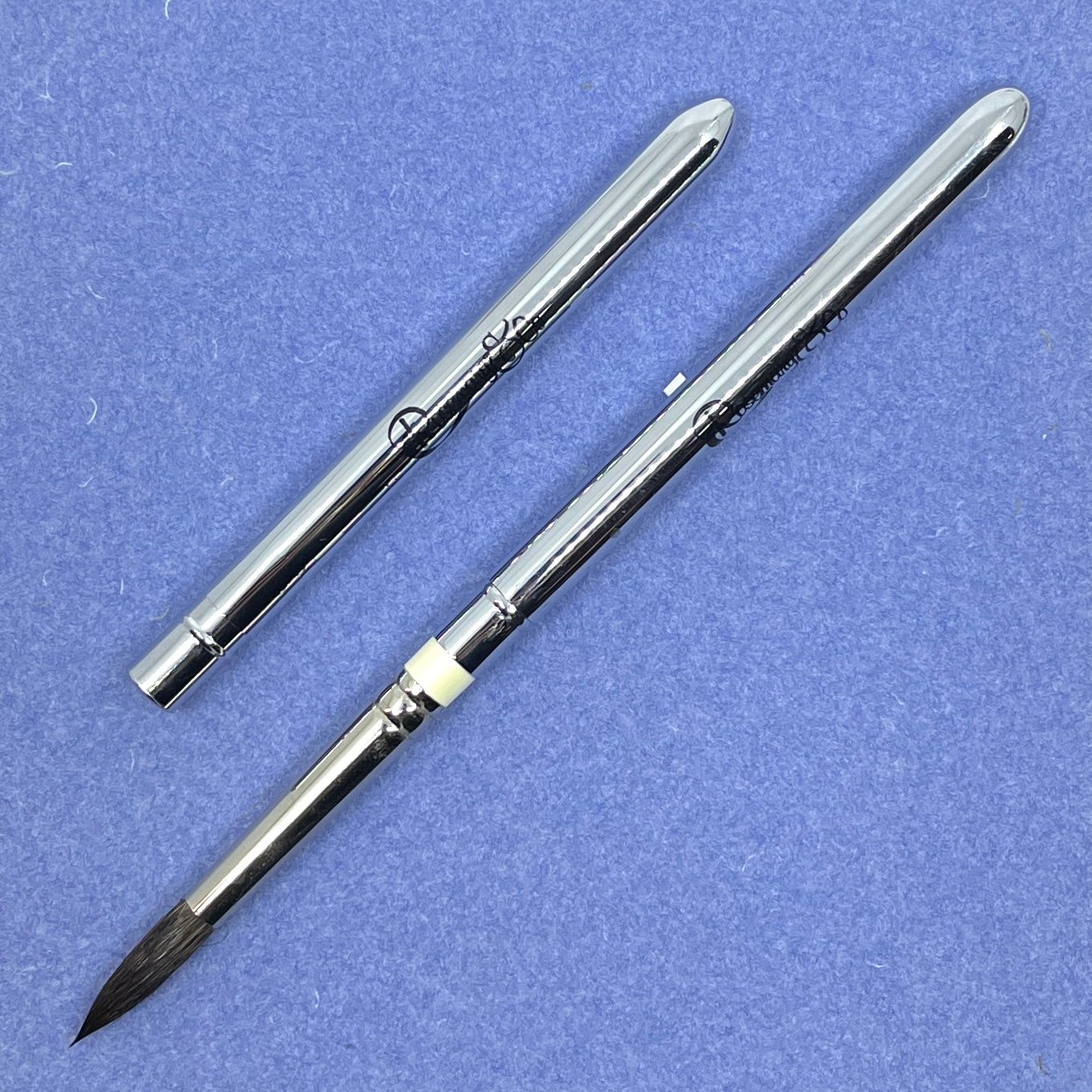 ROSEMARY & CO Reversible Pocket Travel Brush - R9 - Pure Squirrel Hair - Ferrule Round Size 8 (7.4 x 21.5mm)