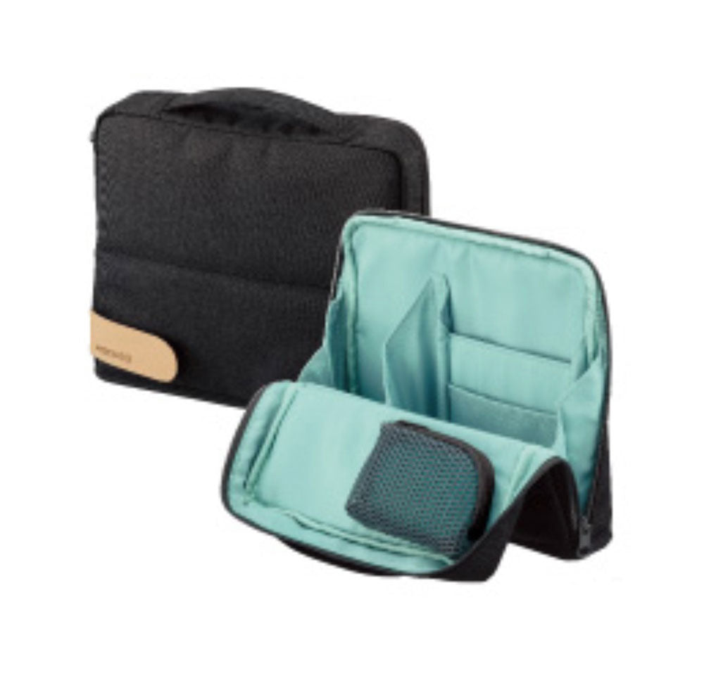KOKUYO Haco-biz Stand Up Utility Case - Charcoal/Light Blue