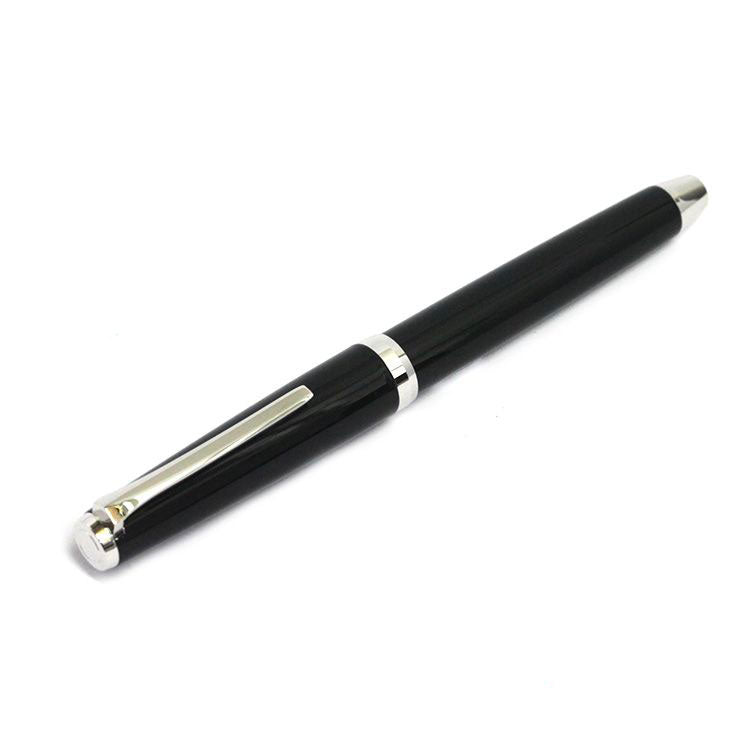 PILOT Metal Falcon Fountain Pen (14ct Gold Rhodium Plated Nib and Con-70) - Black - Soft Medium Nib