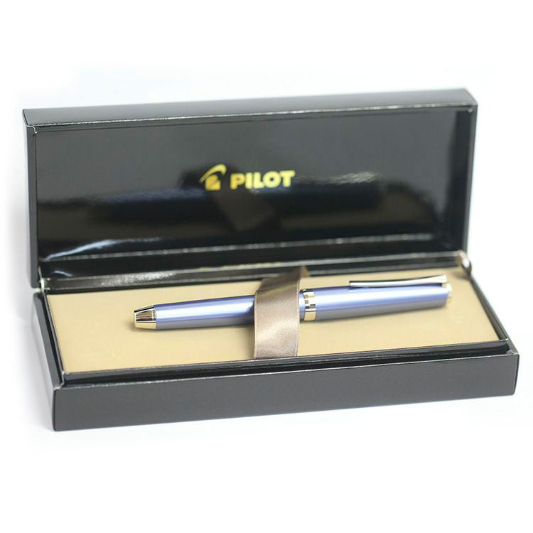 PILOT Metal Falcon Fountain Pen (14ct Gold Rhodium Plated Nib and Con-70) - Light Blue - Soft Fine Nib