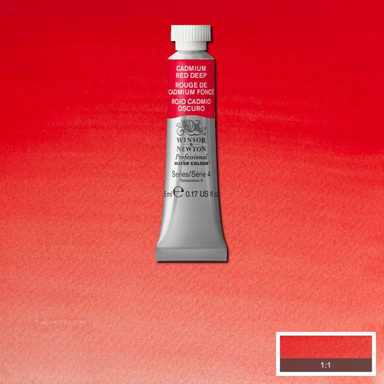 WINSOR & NEWTON Professional Watercolour - 14mL - 097 Cadmium Red Deep (PR108)