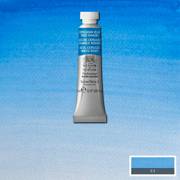 WINSOR & NEWTON Professional Watercolour - 14mL - 140 Cerulean Blue (Red Shade) (PB35)