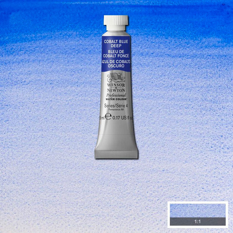 WINSOR & NEWTON Professional Watercolour - 14mL - 180 Cobalt Blue Deep (PB74)