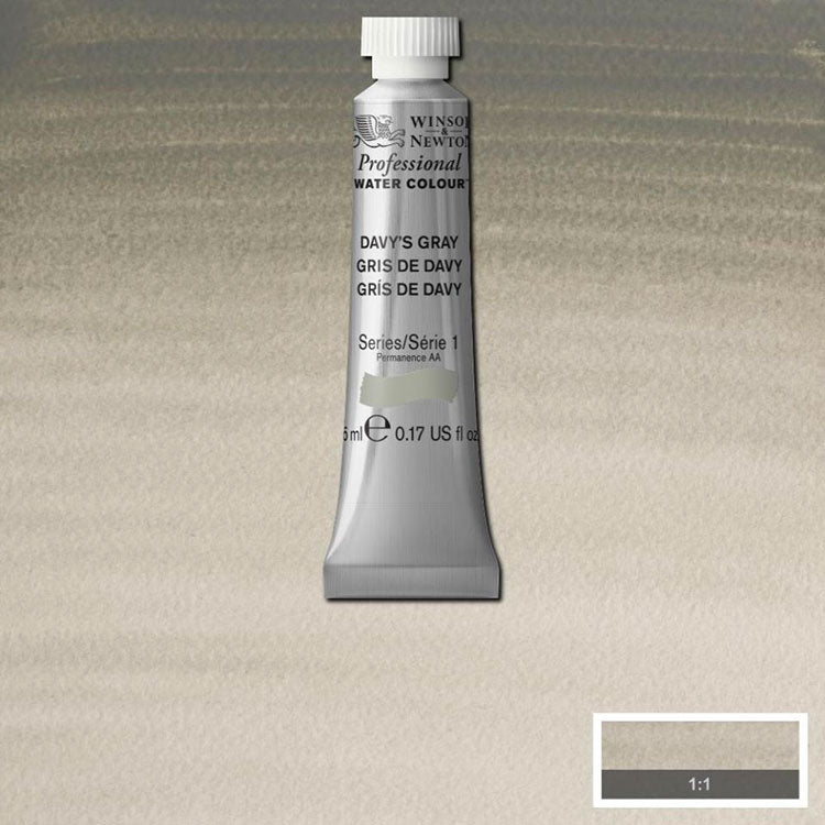 WINSOR & NEWTON Professional Watercolour - 14mL - 217 Davy Grey (PBk19,PBk6,PG17,PW5)