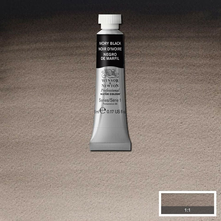 WINSOR & NEWTON Professional Watercolour - 14mL - 331 Ivory Black (PBk9)