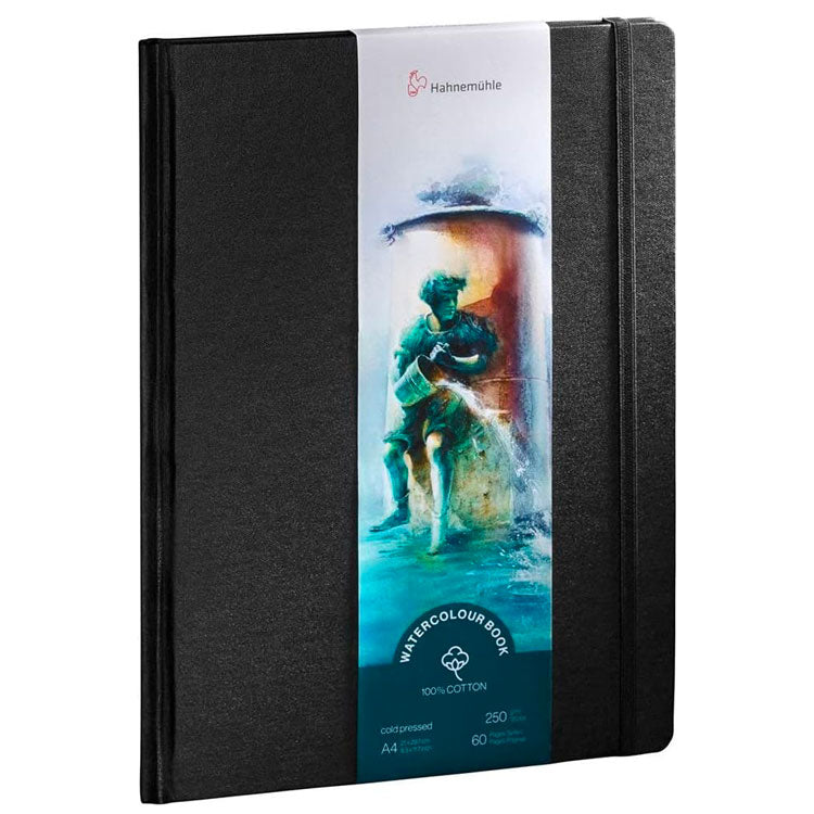HAHNEMUEHLE 100% Cotton Watercolour Sketchbook - 250gsm - 60 pages - A4 Portrait