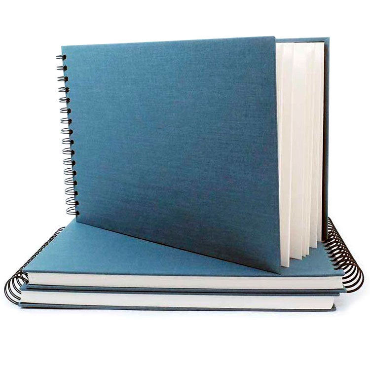 SEAWHITE OF BRIGHTON Hardback Watercolour Sketchbook (Grey Cover) - 350gsm - 25 Sheets - A4 Landscape