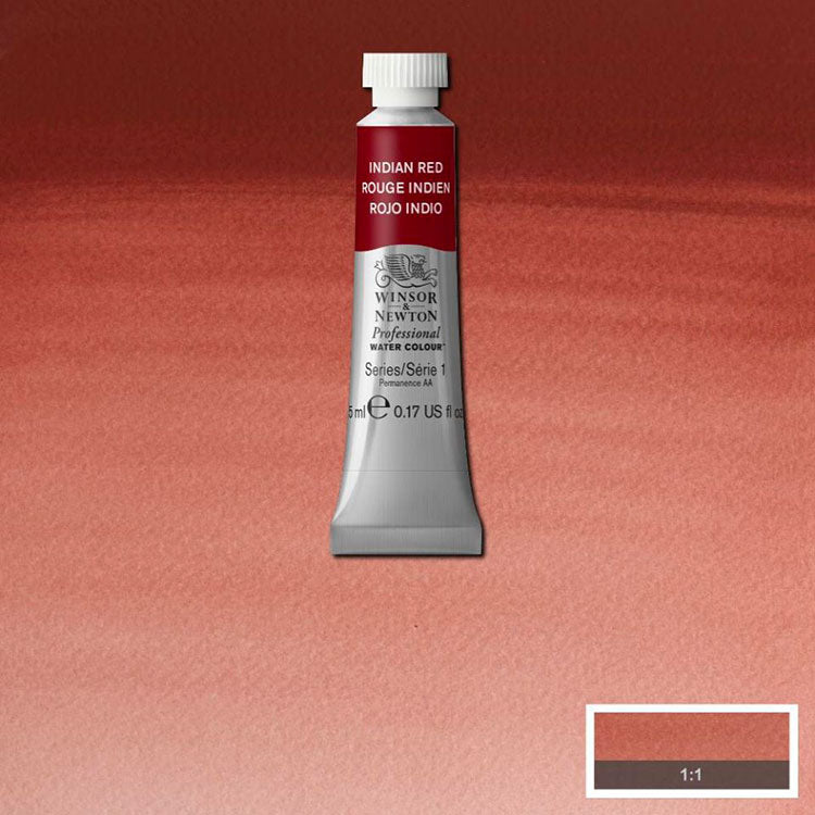 WINSOR & NEWTON Professional Watercolour - 14mL - 317 Indian Red (PR101)
