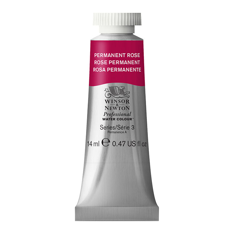 WINSOR & NEWTON Professional Watercolour - 14mL - 502 Permanent Rose (PV19)