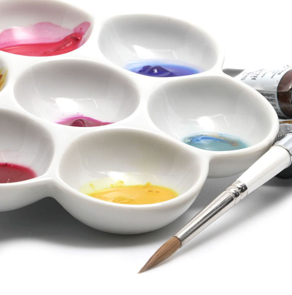 SKETCHLANDIA Ceramic Mixing Palette - 7 Well
