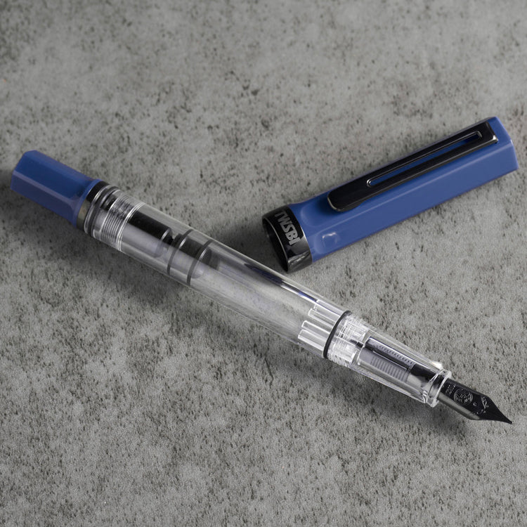 TWSBI Eco Fountain Pen - Slate Blue with Onyx - Medium Nib