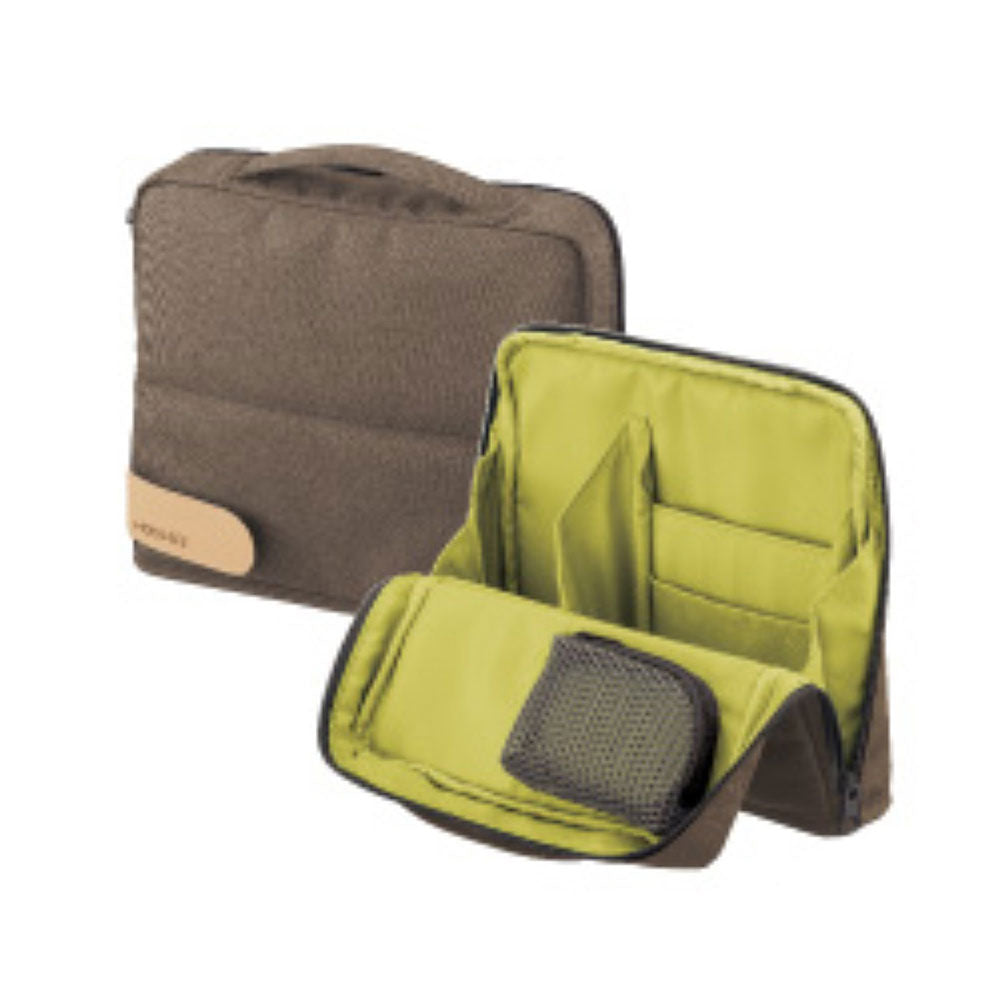 KOKUYO Haco-biz Stand Up Utility Case - Oatmeal/Lime