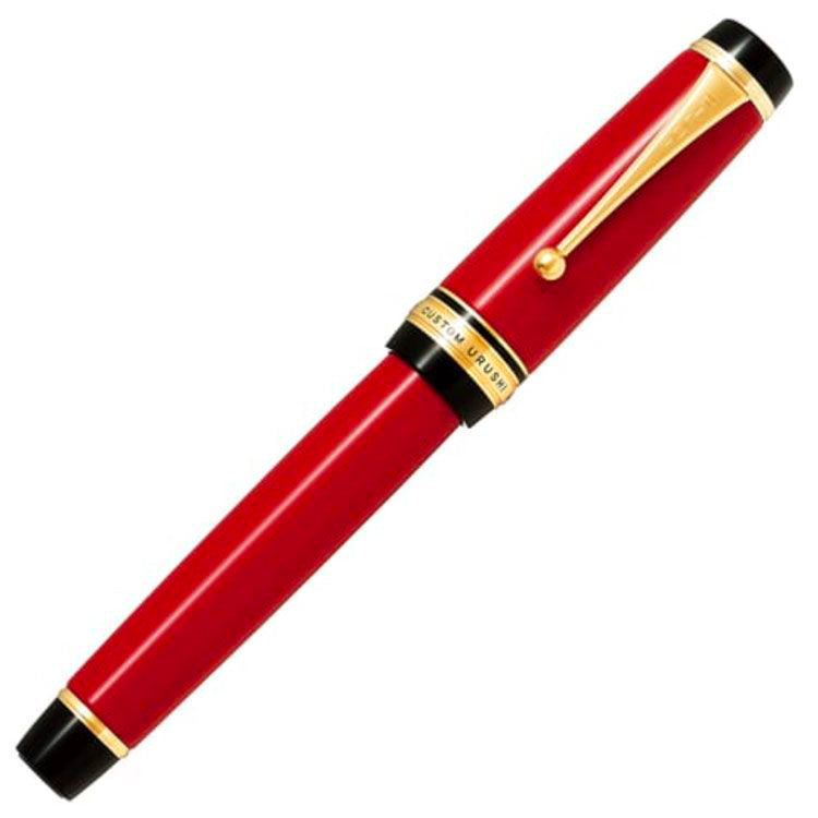 PILOT Custom Urushi 845 Fountain Pen (18ct Gold Nib, Con-70) - Red - Medium Nib