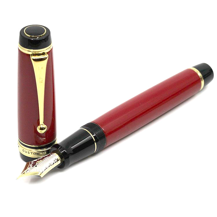 PILOT Custom Urushi 845 Fountain Pen (18ct Gold Nib, Con-70) - Red - Broad Nib