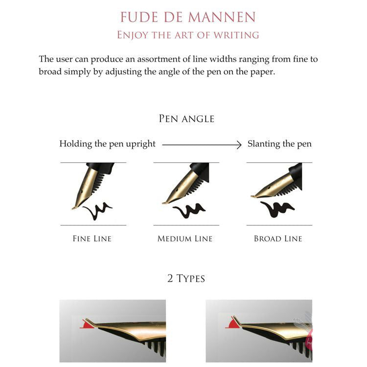 SAILOR Fude de Mannen Fountain Pen - 40 Degree Nib - Pink (excludes converter)