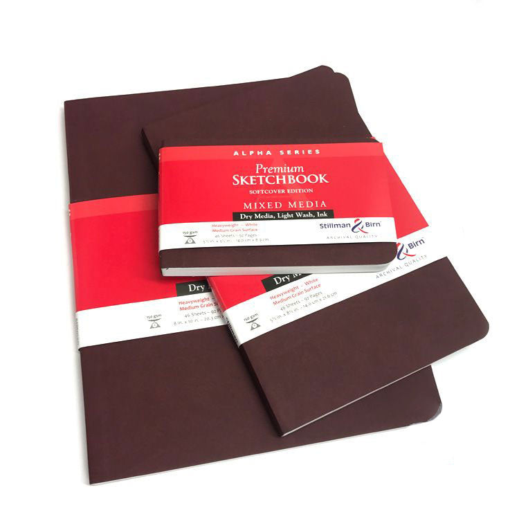 STILLMAN & BIRN Alpha Sketchbook - Softcover - Portrait XL (8 x 10" / 20.3 x 25.4cm) - 150gsm
