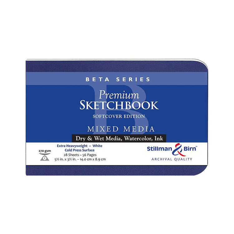 STILLMAN & BIRN Beta Sketchbook - Softcover - A6 Landscape (5.5 x 3.5" /8.9 x 14 cm) - 270gsm