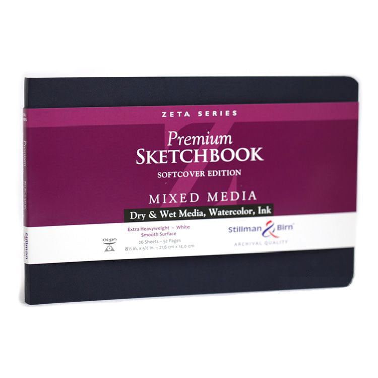 STILLMAN & BIRN Zeta Sketchbook - Softcover - A5 Landscape (8.5 x 5.5" / 21.6 x 14 cm) - 270gsm
