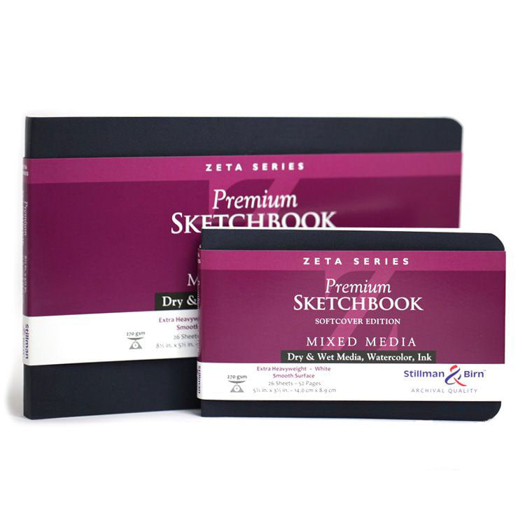 STILLMAN & BIRN Zeta Sketchbook - Softcover - A5 Landscape (8.5 x 5.5" / 21.6 x 14 cm) - 270gsm