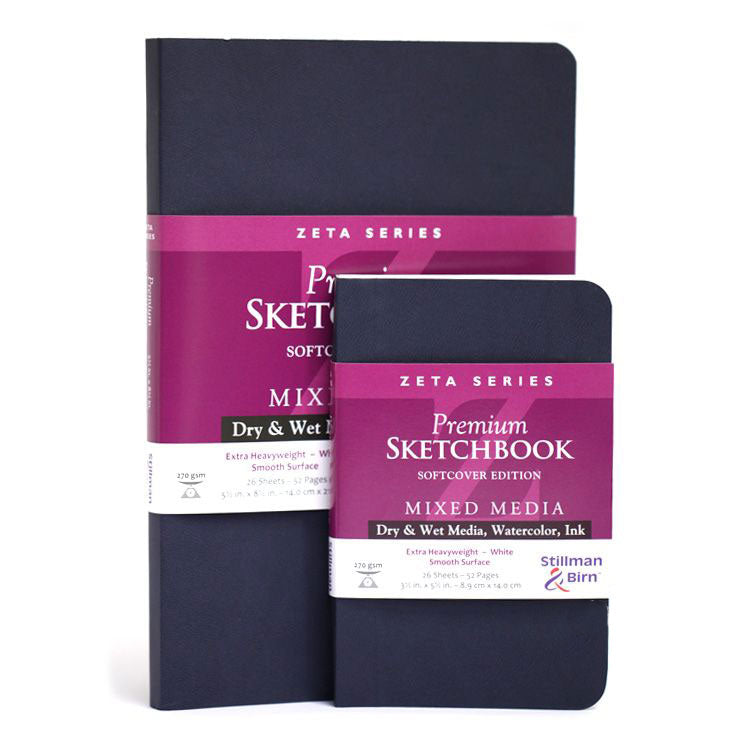 STILLMAN & BIRN Zeta Sketchbook - Softcover - A5 Portrait (5.5 x 8.5" / 14 x 21.6 cm) - 270gsm