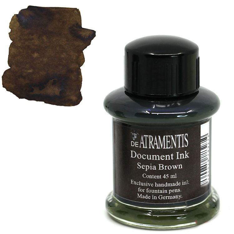 DE ATRAMENTIS Permanent Document Ink 45mL - Sepia Brown
