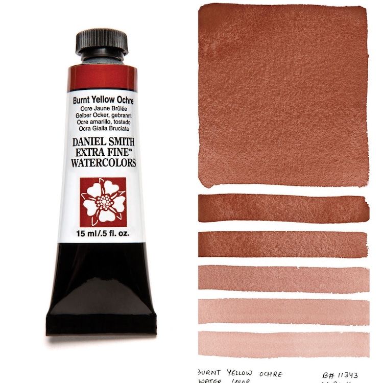 DANIEL SMITH Watercolour - 15mL - Burnt Yellow Ochre (PR102)