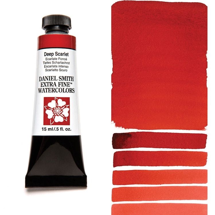 DANIEL SMITH Watercolour - 15mL - Deep Scarlet (PR175)