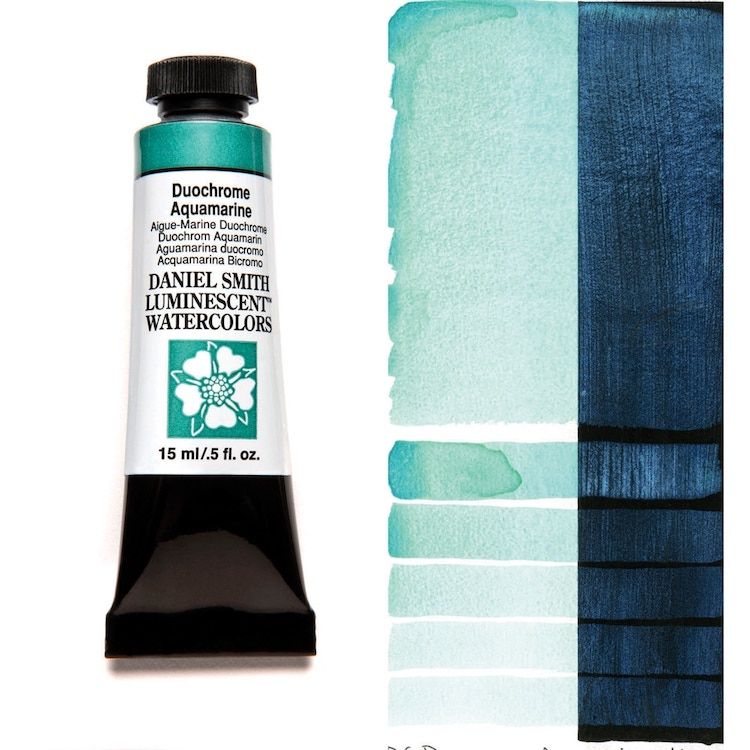 DANIEL SMITH Watercolour - 15mL - Duochrome Aquamarine (PW20,PW6)