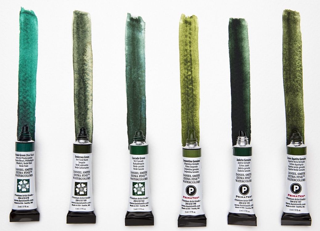 DANIEL SMITH Jean Haines' Green With Envy Watercolour Set - 5mL x 6 Colours