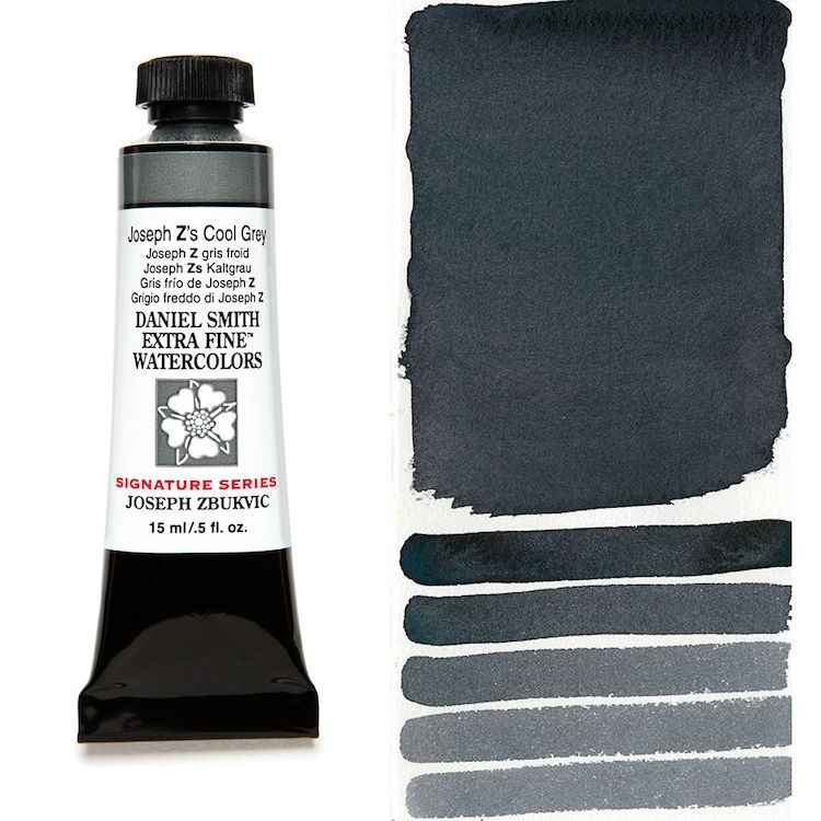 DANIEL SMITH Watercolour - 15mL - Joseph Z's Cool Grey (PB36,PV19,PBk6)