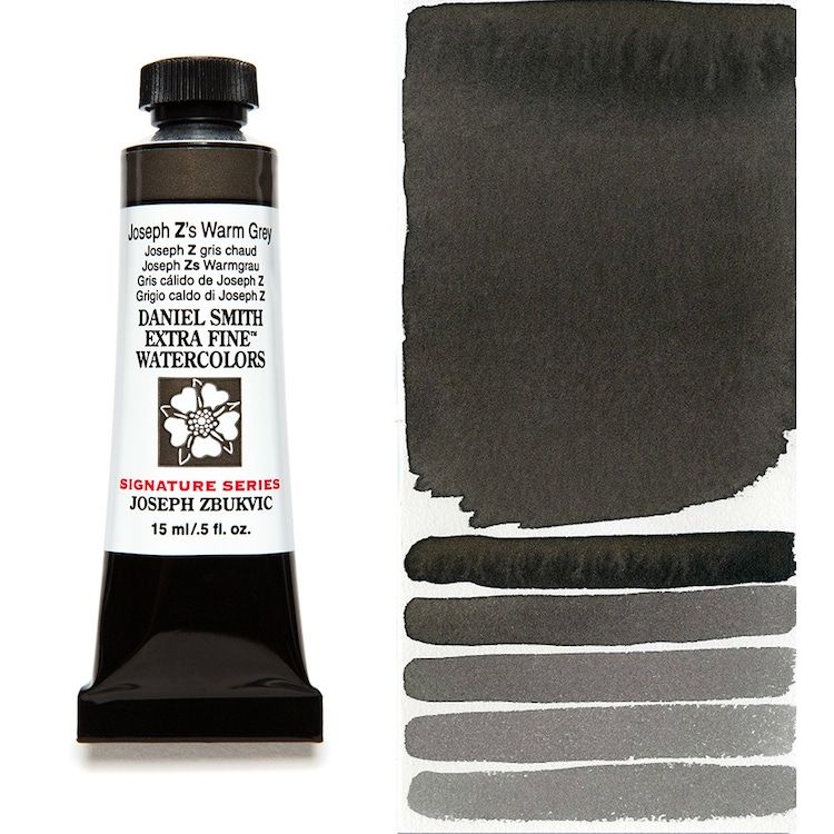 DANIEL SMITH Watercolour - 15mL - Joseph Z's Warm Grey (PY43,PV19,PBk6)