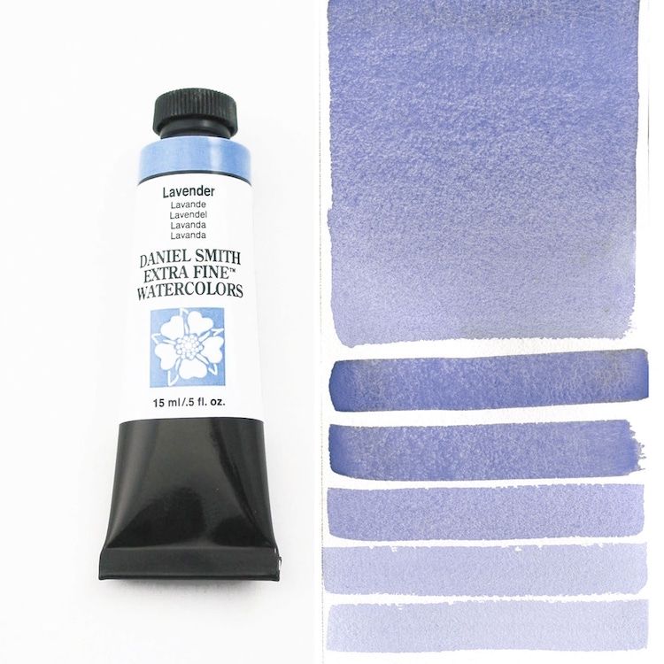 DANIEL SMITH Watercolour - 15mL - Lavender (PW6,PV15,PB29)