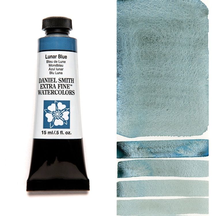 DANIEL SMITH Watercolour - 15mL - Lunar Blue (PBk11,PB15)