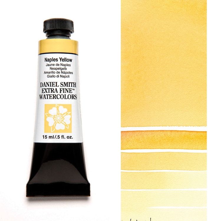 DANIEL SMITH Watercolour - 15mL - Naples Yellow (PW4 PY35 PR101)