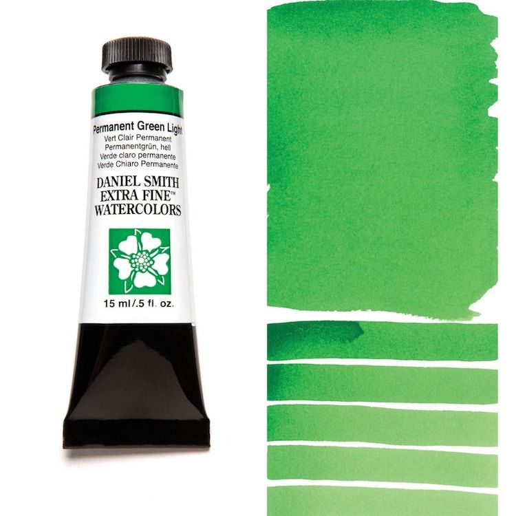 DANIEL SMITH Watercolour - 15mL - Permanent Green Light (PY3,PG7)