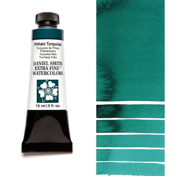 DANIEL SMITH Watercolour - 15mL - Phthalo Turquoise (PB15:3,PG36)