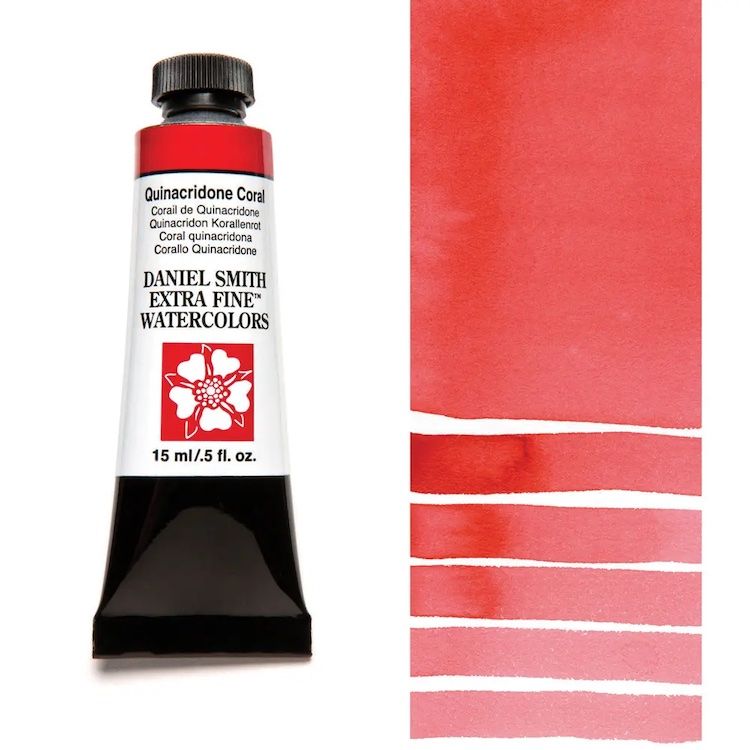DANIEL SMITH Watercolour - 15mL - Quinacridone Coral (PR209)