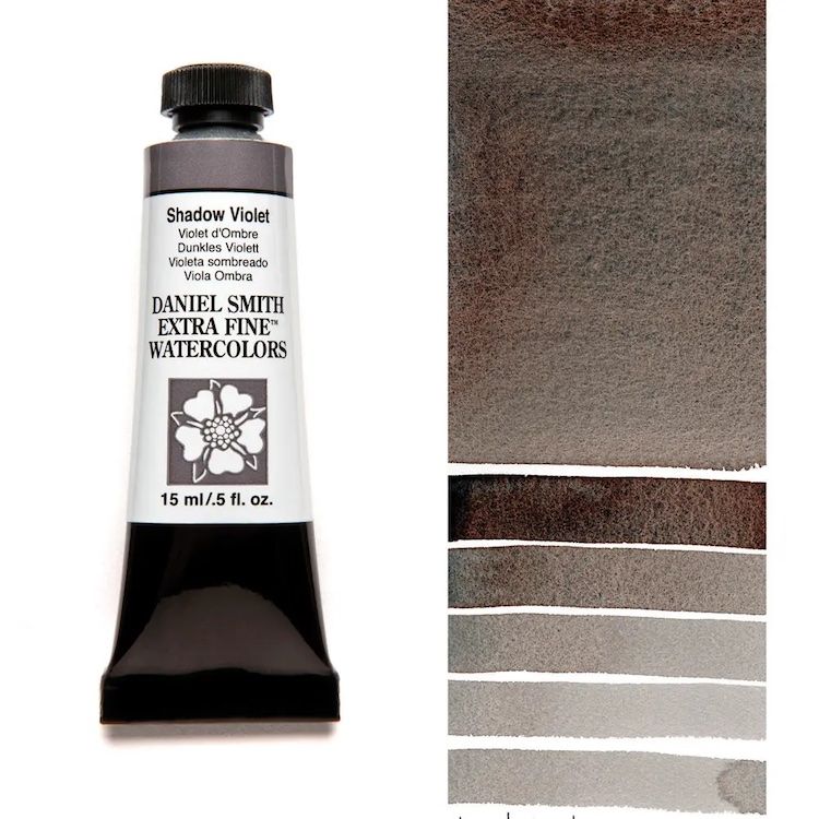 DANIEL SMITH Watercolour - 15mL - Shadow Violet (PO73,PB29,PG18)
