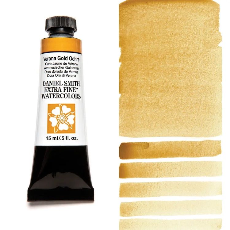 DANIEL SMITH Watercolour - 15mL - Verona Gold Ochre (PY43)