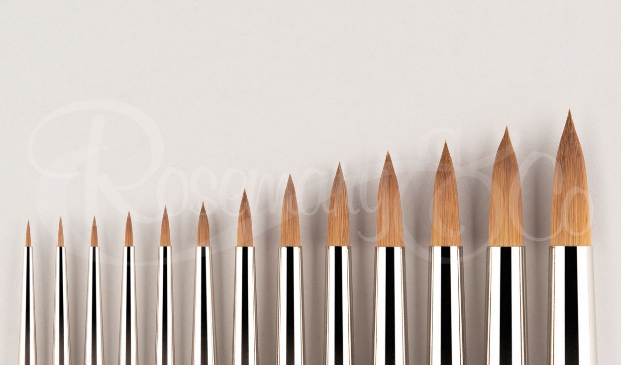 ROSEMARY & CO Brush - Red Dot (Synthetic Sable) - Spotter - Size 000 or 3/0 (1 x 5mm)