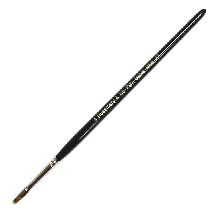 ROSEMARY & CO Brush - Series 77 - Pure Red Sable Bright - Size 1 (3.1 x 5.3mm) - Short Handle