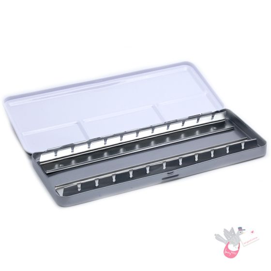 SKETCHLANDIA Folding Metal Watercolour Palette (Empty) - Holds 12 Half Pans