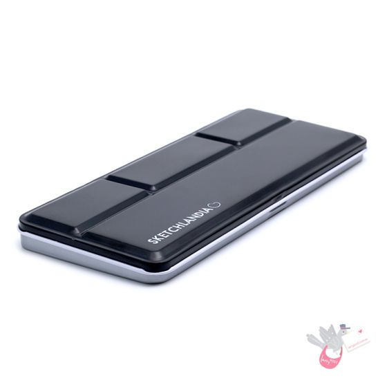 SKETCHLANDIA Folding Metal Watercolour Palette (Empty) - Holds 12 Half Pans