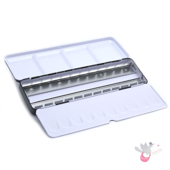 SKETCHLANDIA Folding Metal Watercolour Palette (Empty) - Holds 24 Half Pans