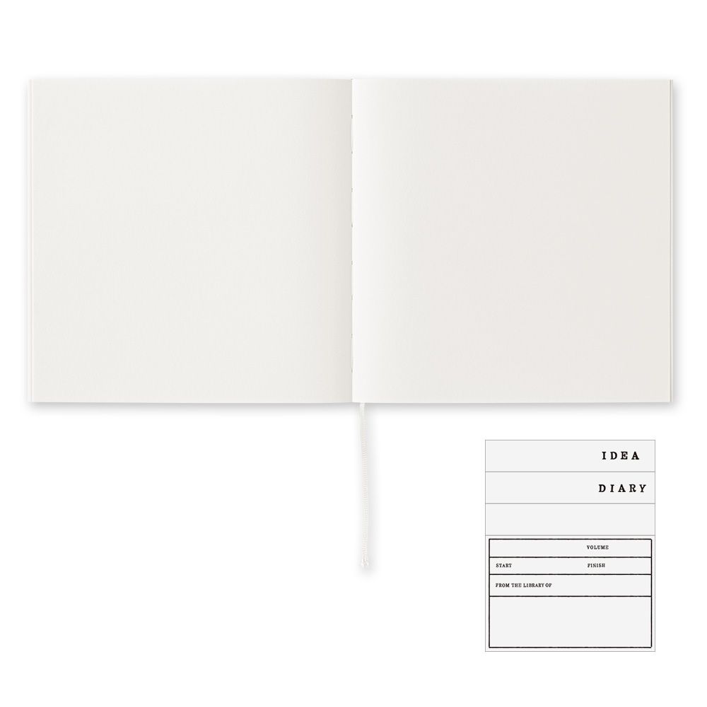 MIDORI - MD Notebook Cotton - 176 Pages - Plain Pages - Square (14.6 × 14.6cm)