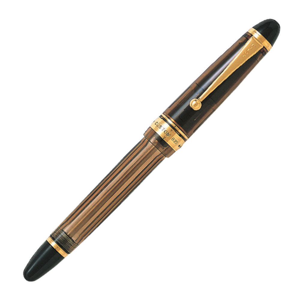 PILOT Custom 823 Fountain Pen (14ct Gold Nib, plunger vacuum) - Brown - Medium Nib