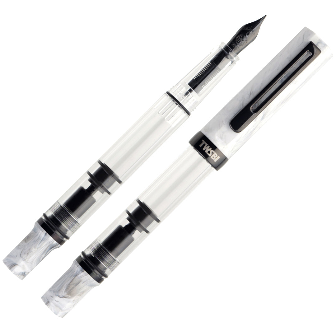 TWSBI Eco Fountain Pen - Carrara with Onyx Trim and Nib