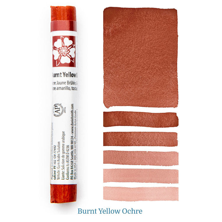 DANIEL SMITH Watercolour Stick - 12mL - Burnt Yellow Ochre (PR102)